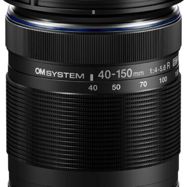 OM SYSTEM Olympus M.Zuiko Digital 40-150mm F4.0-5.6 R Black for Micro Four Thirds System Camera, 3.75x Zoom Lens, Portable Design